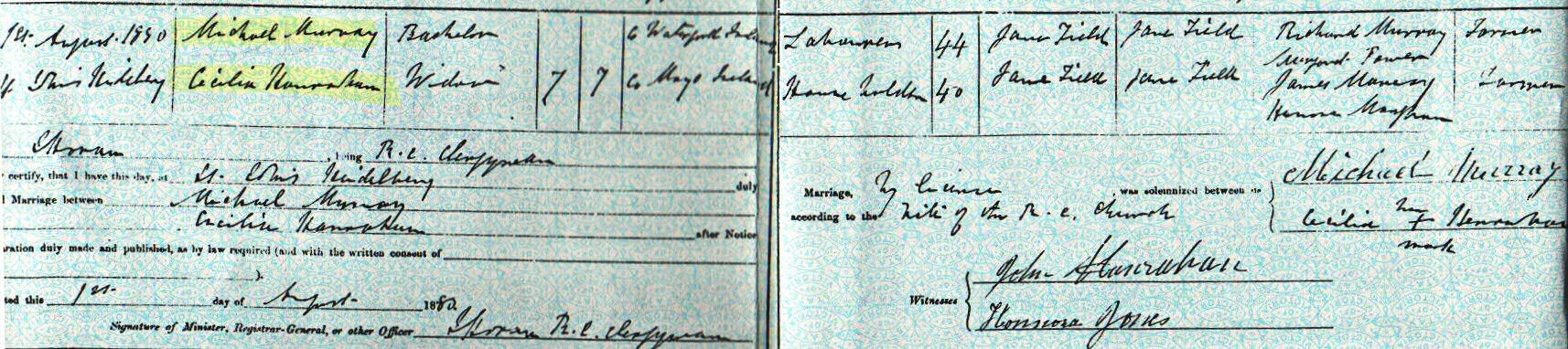 Cecilia Manley 2nd Marriage
